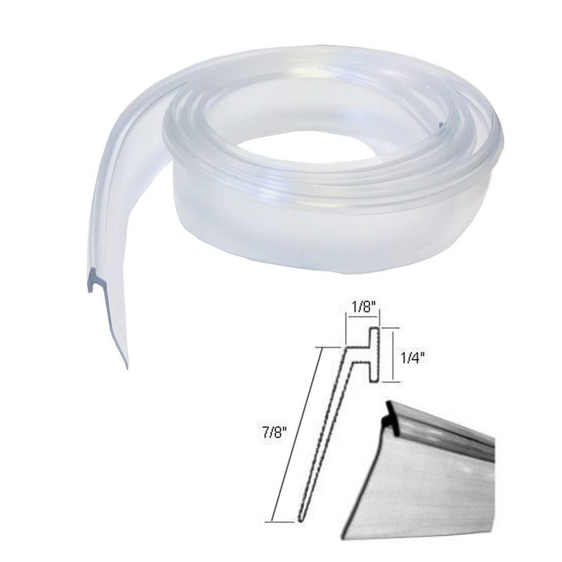 soikoi Gordon Glass Clear Vinyl Framed Shower Door Drip Sweep Wipe Seal Angled 36"" Long, Made in USA - Image 2